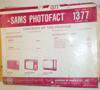 Sams Photofact Magazine Midland & Toshiba C501S No.1377 February 1974 022415r