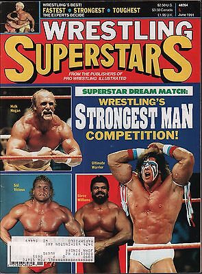 Wrestling Superstars June 1991 Steve Williams, Sid Vicious w/ML VG 020416DBE