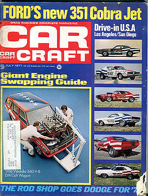Car Craft Magazine July 1971 Engine Swapping Guide VG 021716jhe