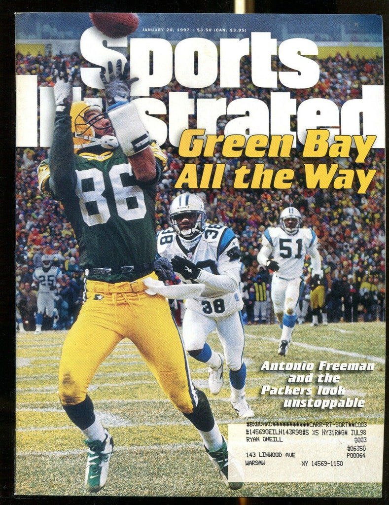 Sports Illustrated Magazine January 20 1997 Antonio Freeman EX w/ML 122816jhe