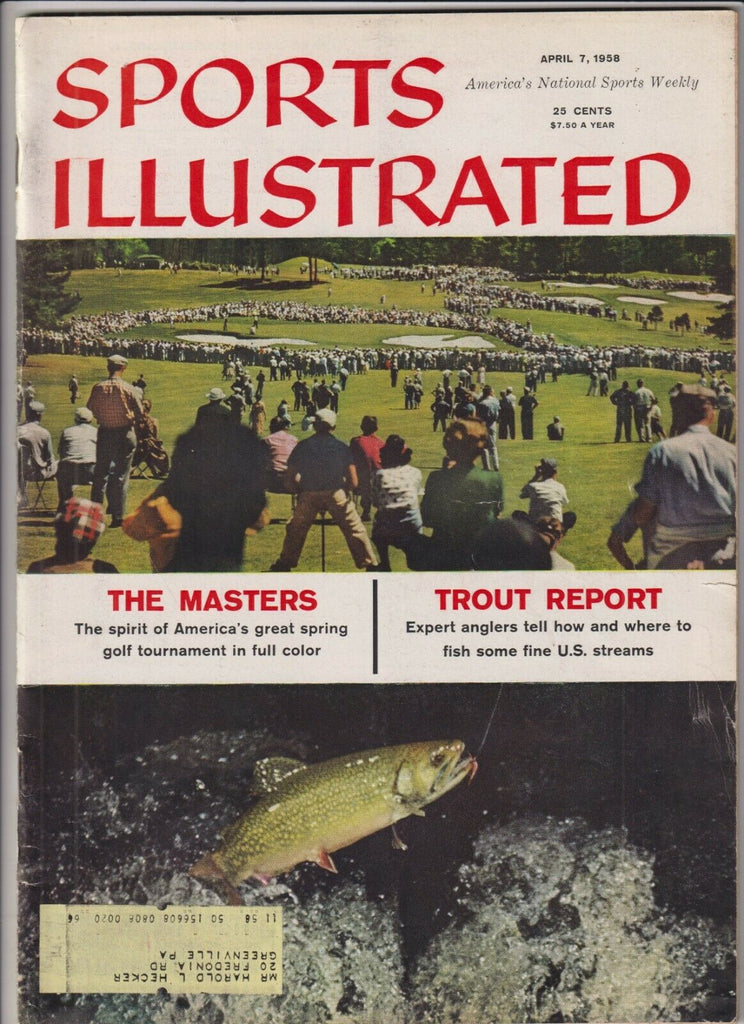 Sports Illustrated Trout Report & The Masters April 7, 1958 021120nonr