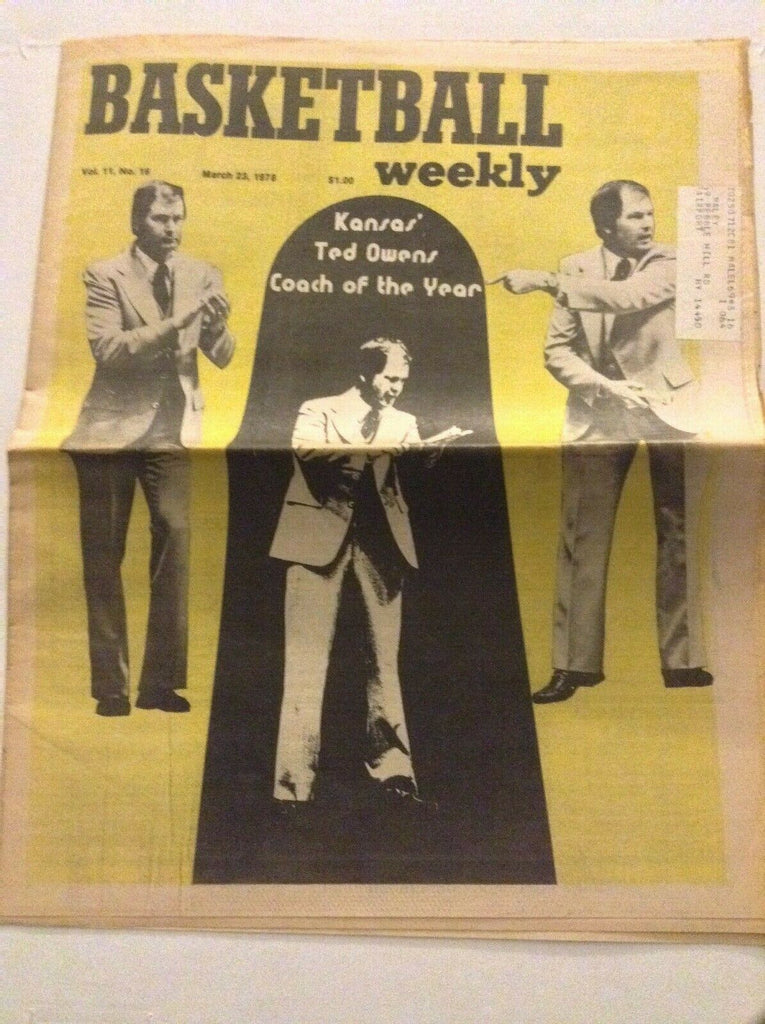 Basketball Weekly Mag Ted Owens' Coach Of The Year March 23, 1978 091119nonrh