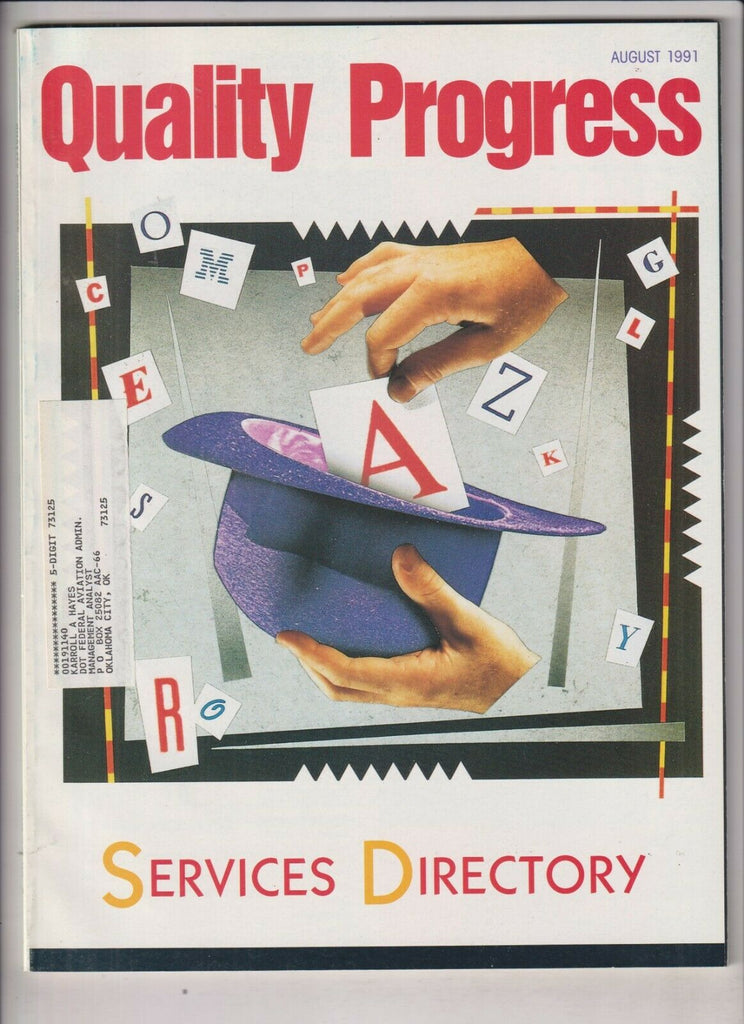 Quality Progress Mag Services Directory August 1991 040420nonrh