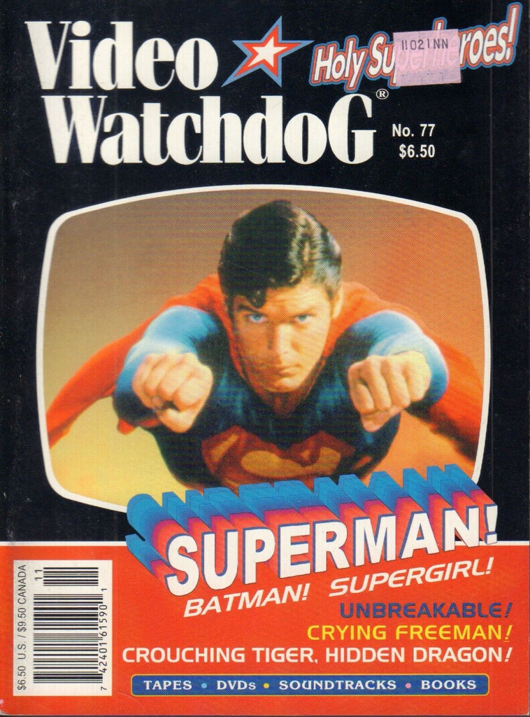 Video Watchdog November 2001 Superman Batman Supergirl Unbreakable 021318DBE