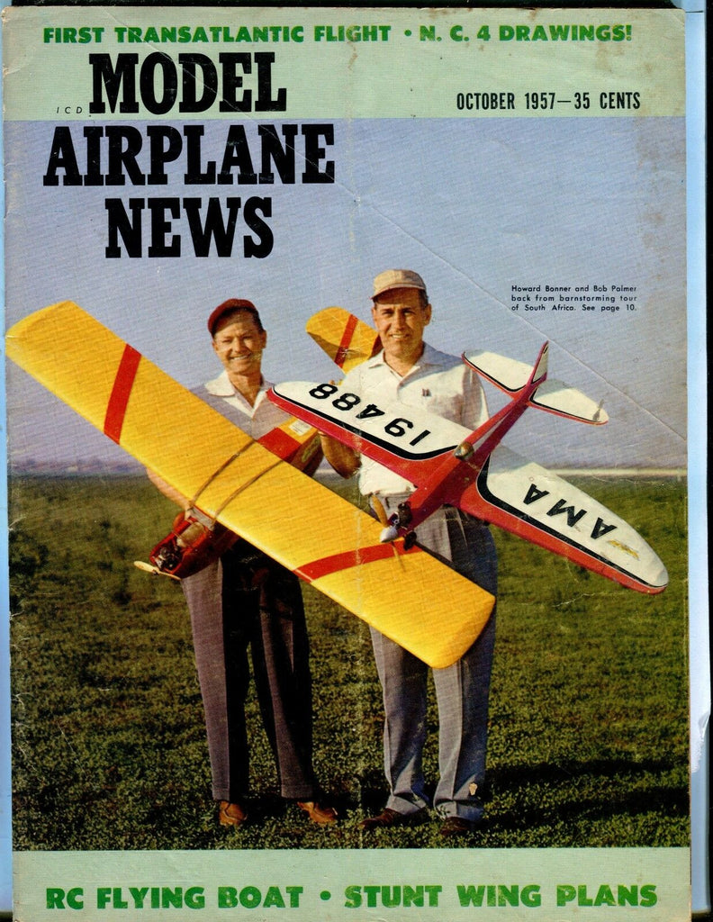 Model Airplane News Magazine October 1957 Howard Bonner GD 041217nonjhe