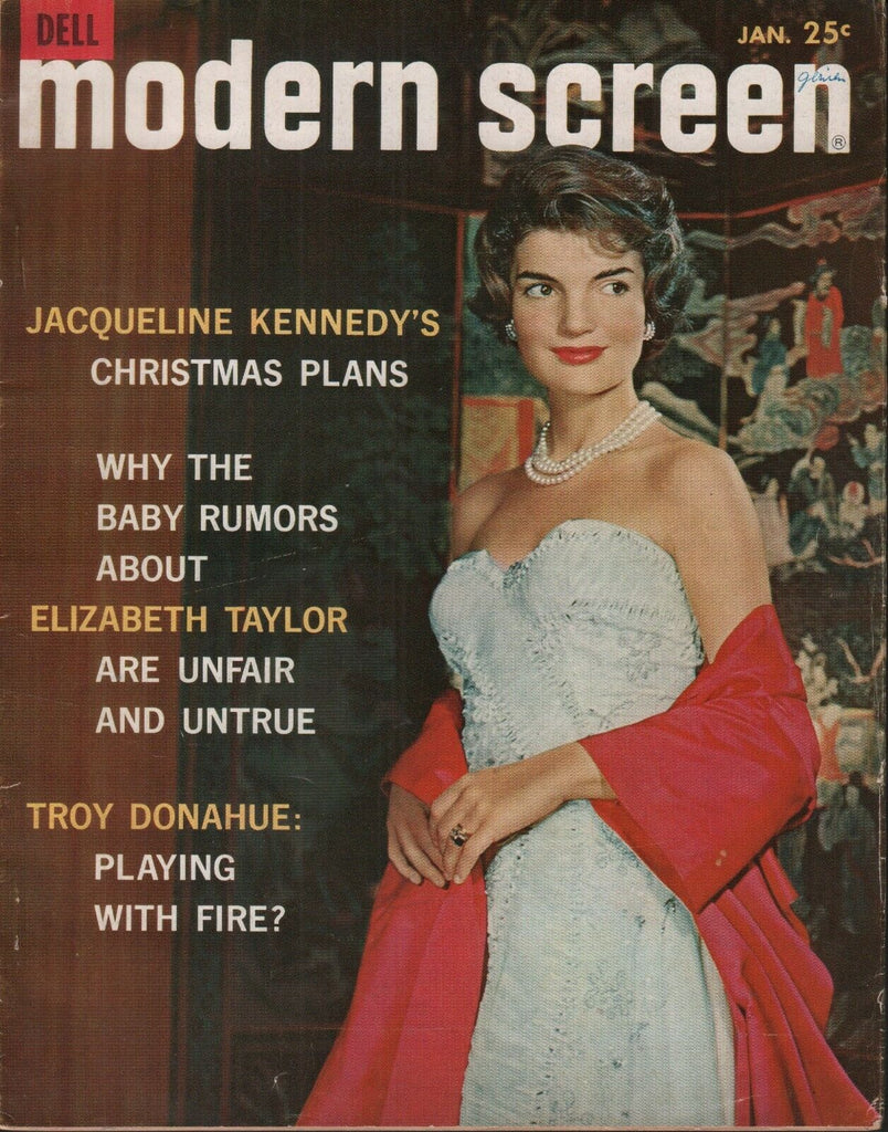 Modern Screen January 1962 Jacqueline Kennedy Elizabeth Taylor 062019AME