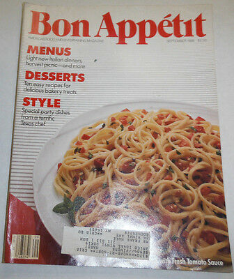 Bon Appetit Magazine Light New Italian Dinners September 1986 101414R