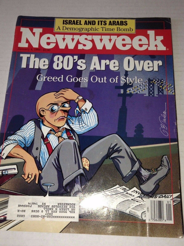 Newsweek Magazine Greed Goes Out Of Style January 4, 1988 101216R2