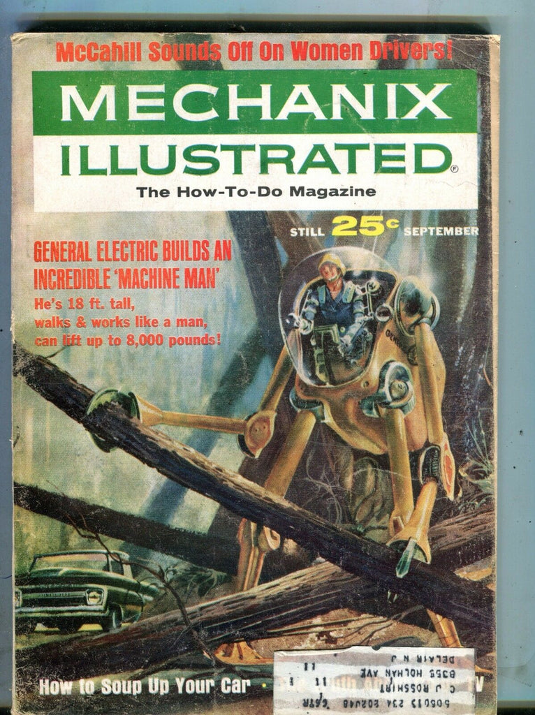 Mechanix Illustrated Magazine September 1964 Machine Man GE 062817nonjhe