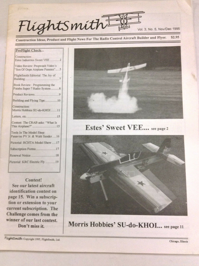 Flight Smith Magazine Estes' Sweet VEE November/December 1995 FAL 042617nonr2