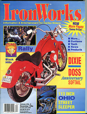 IronWorks Magazine December 1994 Dixie Doss Softtail EX 050516jhe