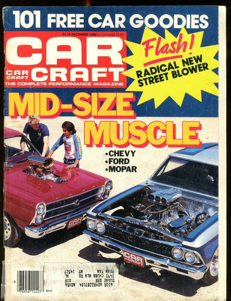 Car Craft Magazine December 1984 Mid-Size Muscle VG w/ML 012617jhe