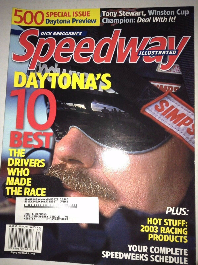 Speedway Illustrated Magazine Daytona's 10 Best Drivers March 2003 041217nonrh