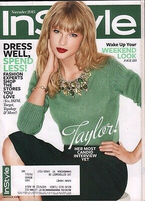 Instyle November 2013 Taylor Swift, Dress Well, Spend Less w/ML EX 010616DBE