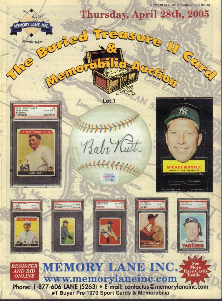 Memory Lane Sports Card & Memorabilia Auction Catalog 082617nonjhe