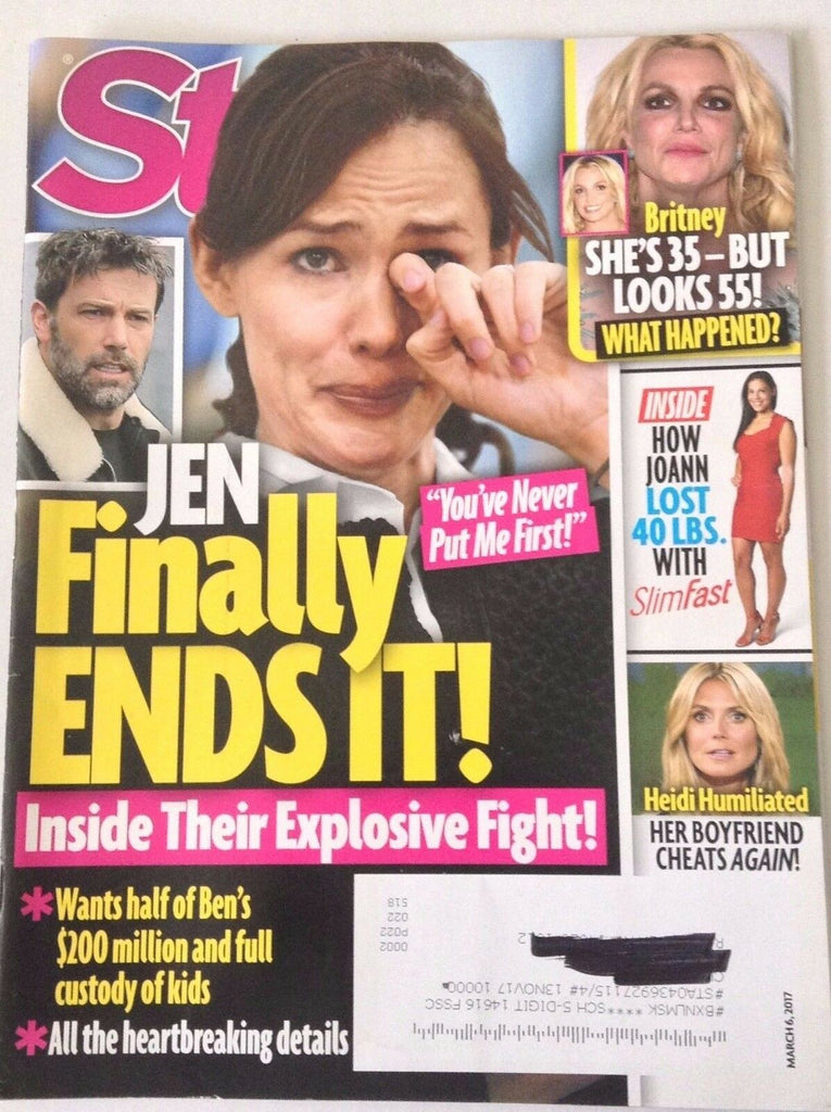 Star Magazine Jen & Ben Affleck Britney Spears March 6, 2017 043017nonrh