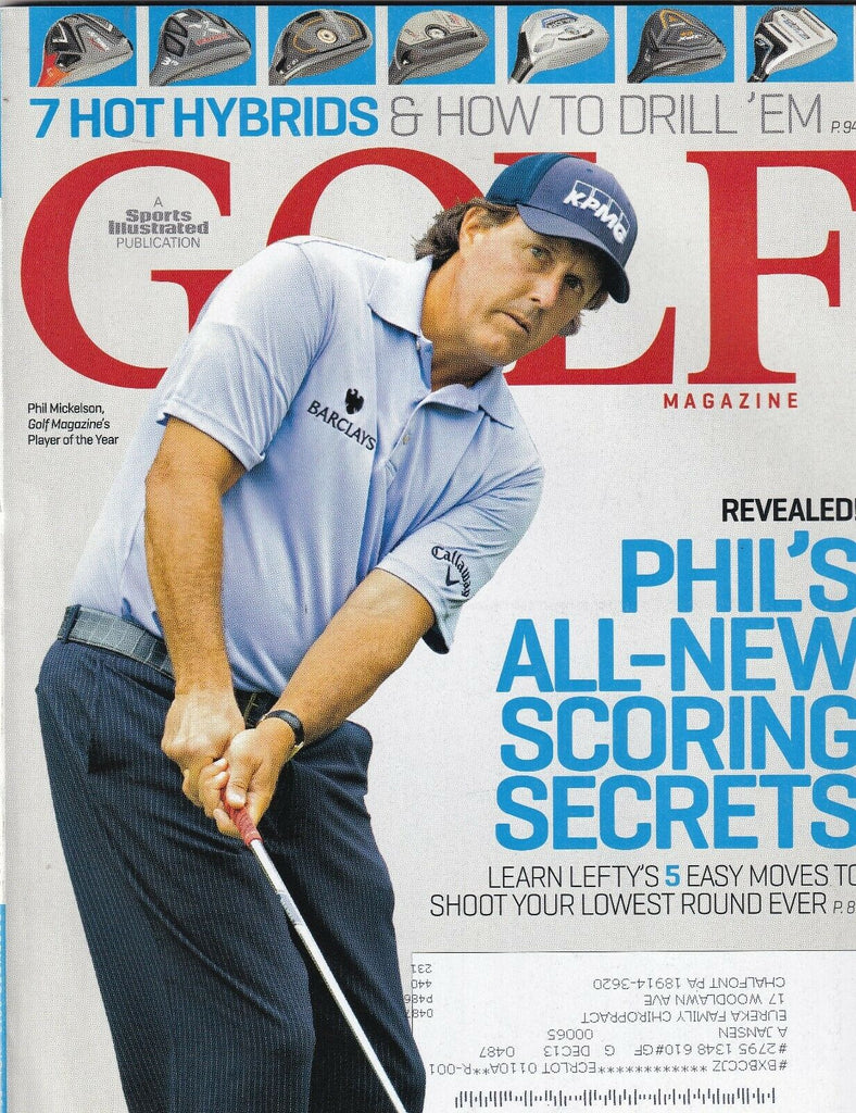 Golf Magazine Phil Mickelson 7 Hot Hybrids December 2013 102219nonr