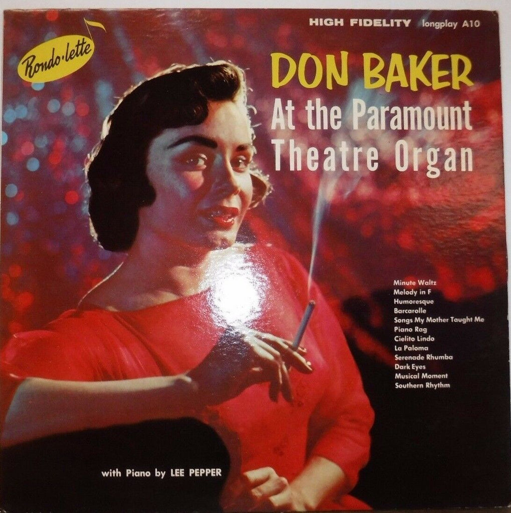 Don Baker At the Paramount Theatre Organ 33RPM A10 110516LLE