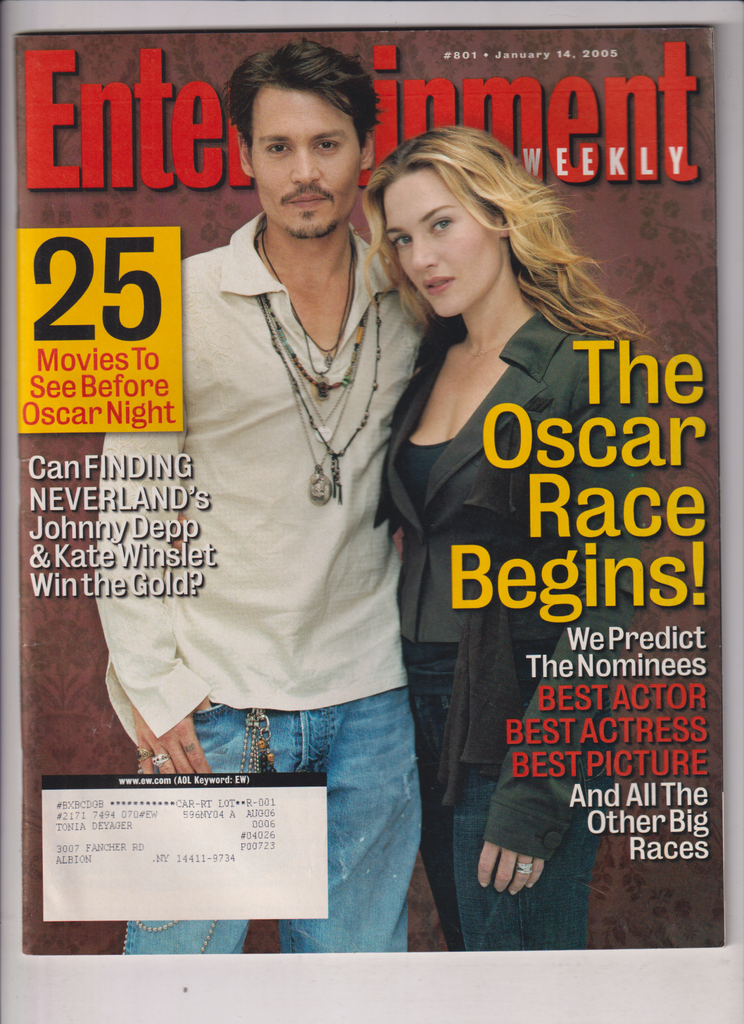 Entertainment Weekly Johnny Depp & Kate Winslet January 14, 2005 011820nonr