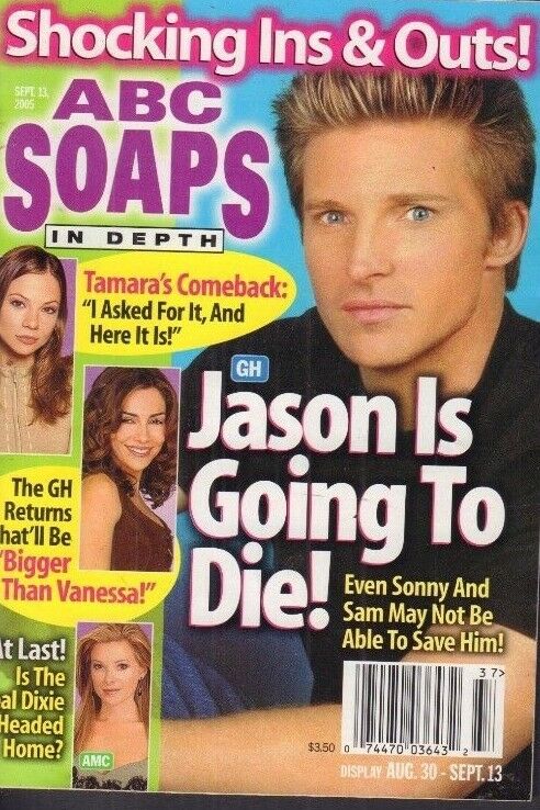ABC Soaps Magazine Jason Is Going To Die September 13, 2005 022718nonr