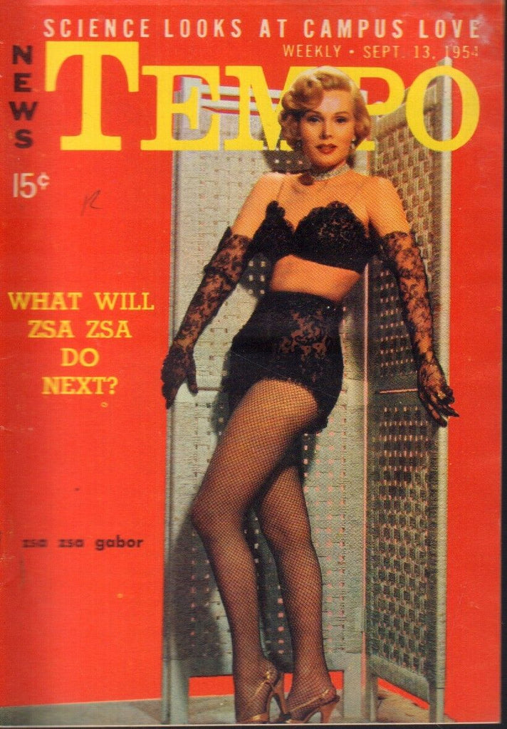 News Tempo September 13 1954 Zsa Zsa Gabor Cheesecake Pin Up 091218AME2