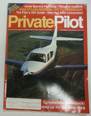 Private Pilot Magazine Commander Comeback & Pitcairn November 1991 FAL 060515R2