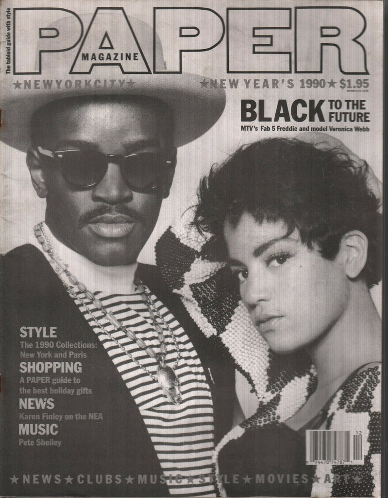 Paper NYC Oversized Magazine New Year's 1990 Freddie Veronica Webb 101619AME4