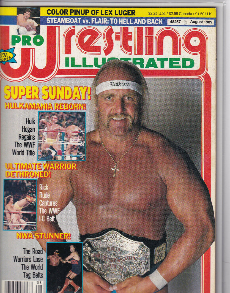Pro Wrestling Illustrated Hulk Hogan Ultimate Warrior August 1989 052819nonr
