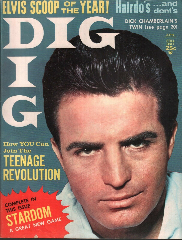 Dig Magazine April 1963 Dick Chamberlain Elvis Presley 081220AME