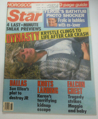 Star Magazine Krystle Clings To Life After Car Crash September 1986 070715R