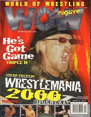 WOW Magazine April 2000 Triple H, The Rock VG 050616DBE