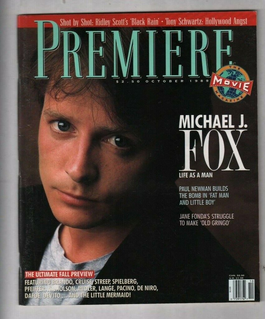 Premiere Magazine Michael J. Fox Marlon Brando October 1989 012720nonr