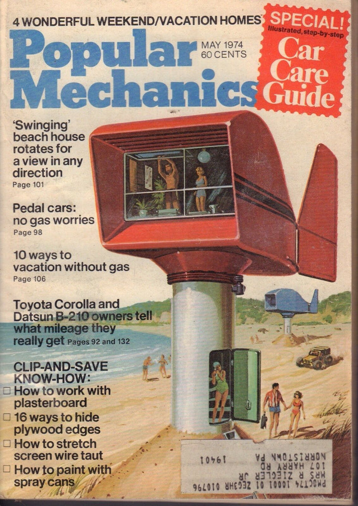 Popular Mechanics Magazine May 1974 Swinging Beach House 090117nonjhe