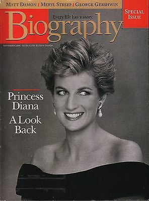 Biography Magazine September 1998 Princess Diana, Matt Damon EX 112715DBE