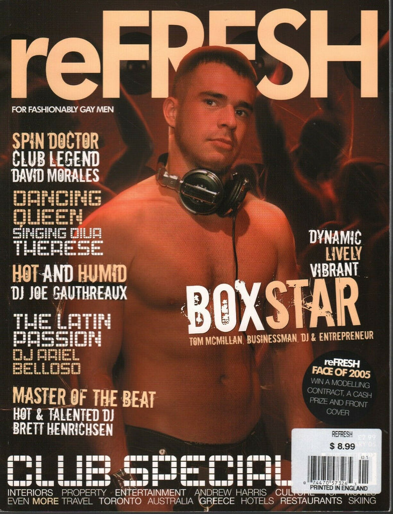 reFRESH Gay Interest UK Magazine January 2005 Joe Gauthreaux DJ Ariel 031620AME