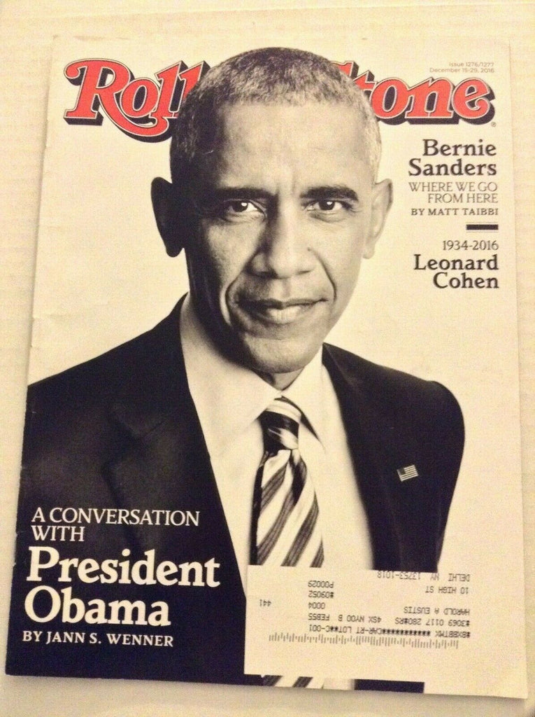 Rolling Stone Mag Barack Obama Bernie Sanders December 15-29, 2016 080819nonrh