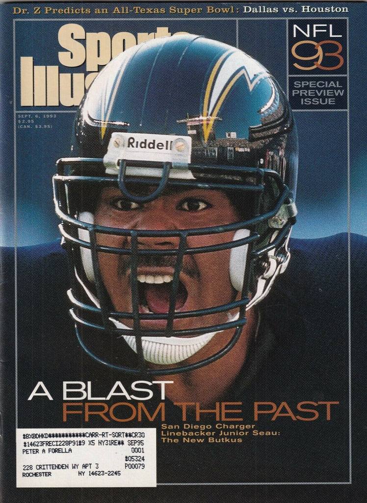 Sports Illustrated San Diego Charger Junior Seau September 6, 1993 091719nonr