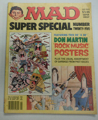 Mad Magazine Super Special no.25 Rock Music Posters Not Included 063015R