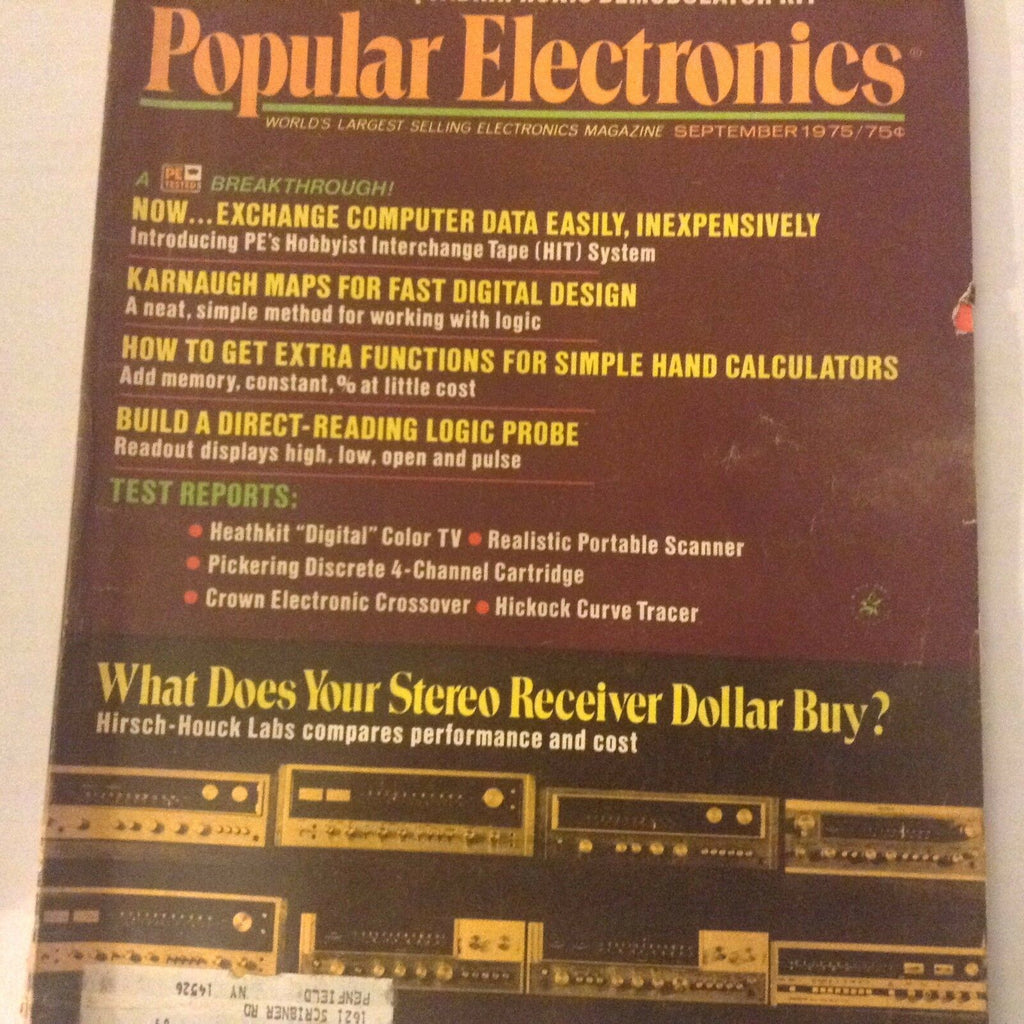 Popular Electronics Magazine Exchange Computer Data September 1975 071917nonrh