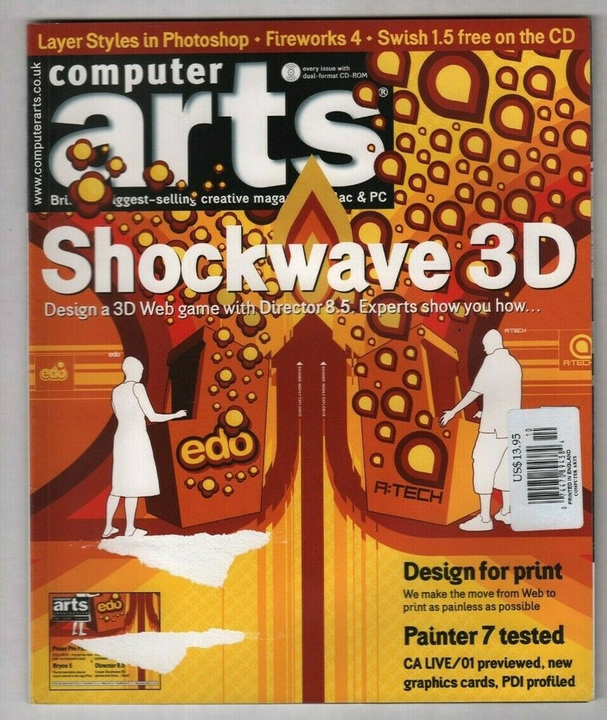 Computer Arts UK Mag Photoshop Shockwave 3D October 2001 012420nonr