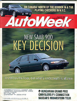 AutoWeek Magazine August 23 1993 Saab 900 Key Decision EX 031116jhe