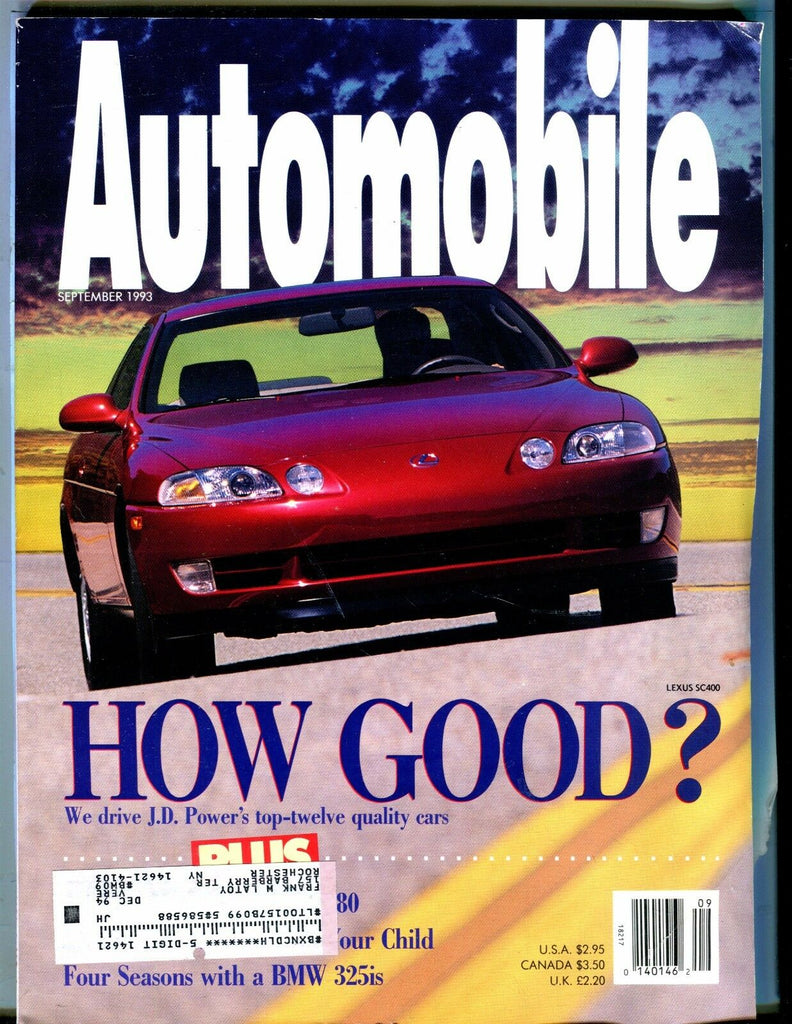Automobile Magazine September 1993 BMW 325is EX w/ML 042617nonjhe