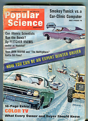 Popular Science Magazine December 1968 Color TV VG 072516jhe