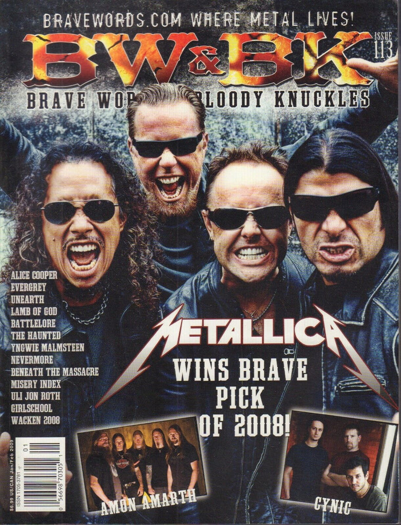 Brave Words & Bloody Knuckles Magazine January Feb 2009 Metallica 022718DBE