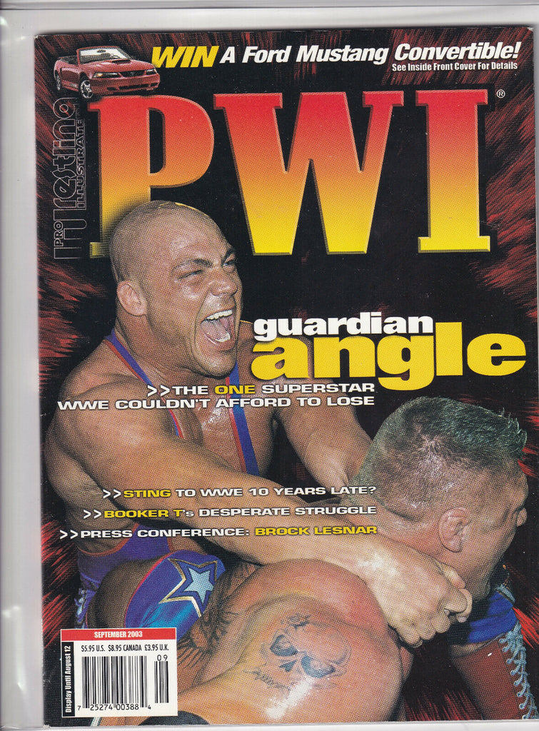 Pro Wrestling Illustrated Kurt Angle Brock Lesnar September 2003 052419nonr