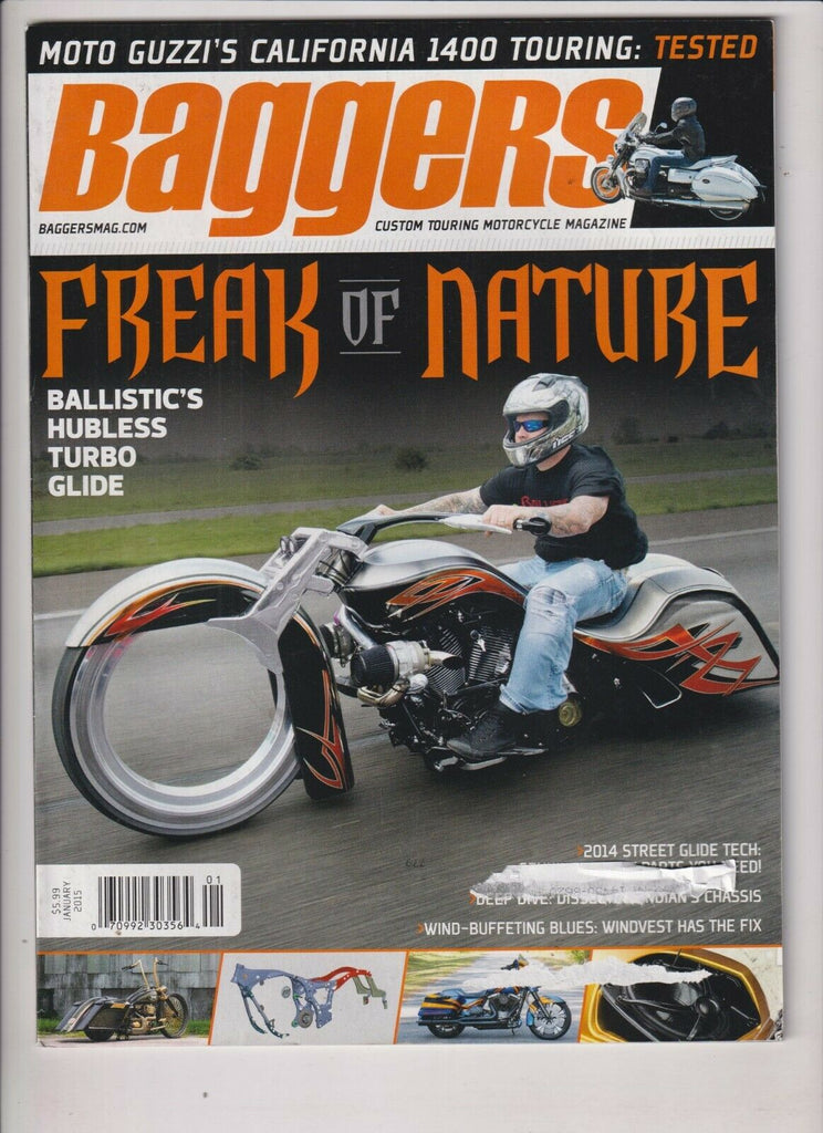 Baggers Motorcycle Magazine Ballistic's Hubless Turbo January 2015 112219nonr