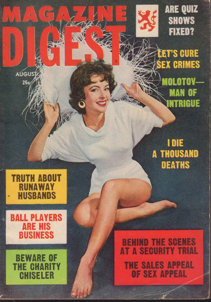 Magazine Digest August 1954 Maggie Meradith Cheesecake Pin Up Girls 091218AME