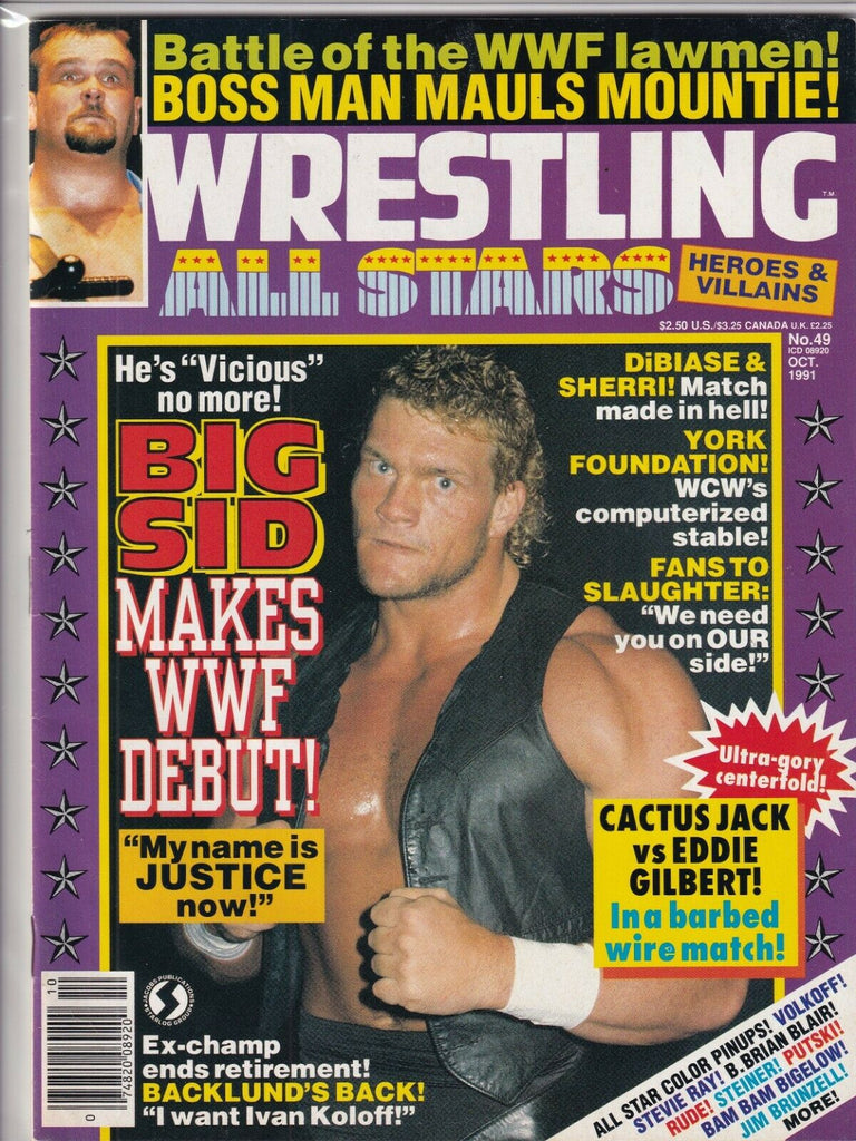 Wrestling All Stars Mag Sid Vicious Ted Dibiase October 1991 091019nonr