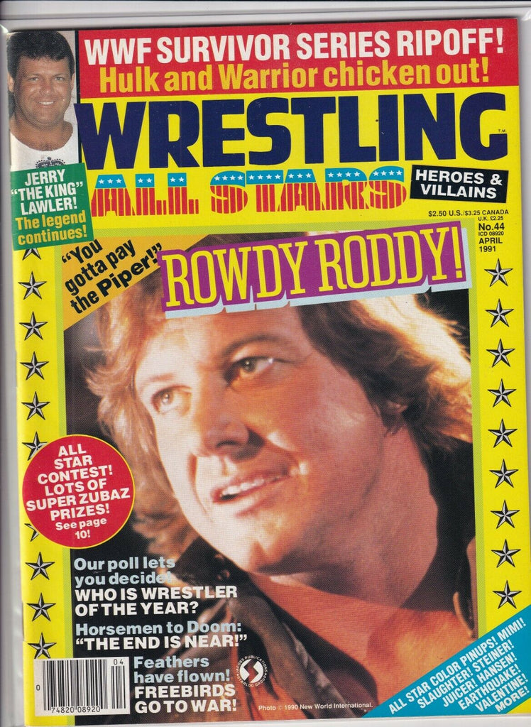 Wrestling All Stars Mag Roddy Piper Jerry King Lawler April 1991 091019nonr