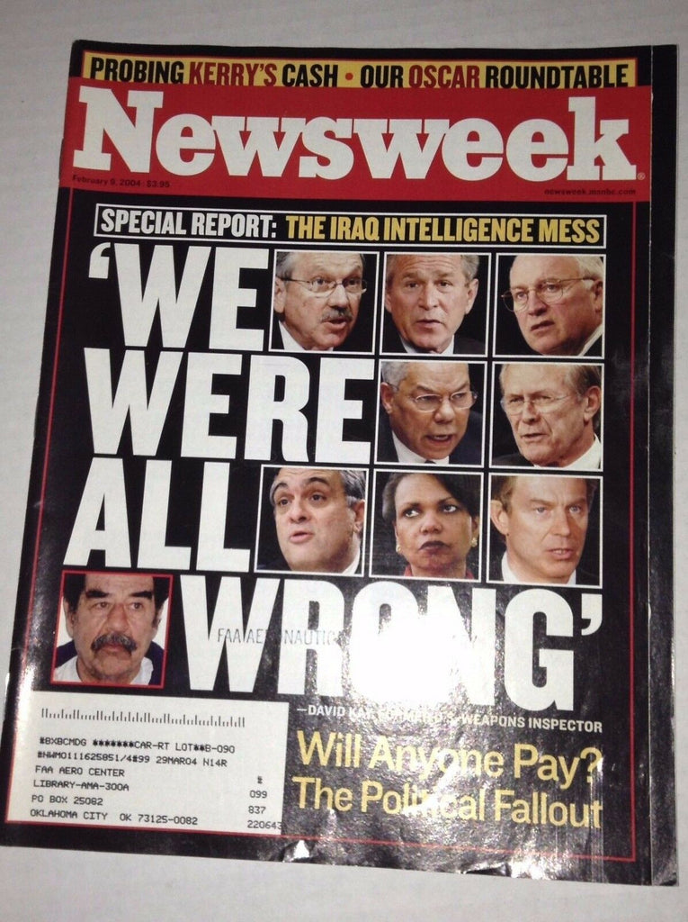 Newsweek Magazine David Kay Weapons Inspector February 9, 2004 FAA 022917NONRH